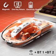 3 Modes Wireless Transparent 2.4G Mouse