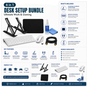 Ultimate Work and Gaming 6 in 1 Desk Setup Bundle Kit