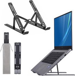 Folding Adjustable Aluminum Laptop Stand with Portable Design