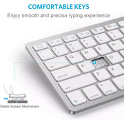 Bluetooth Wireless Keyboard – Multi-Device (Rechargeable, Dongle + Bluetooth)