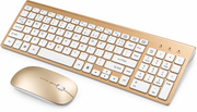 Wireless Keyboard and Mouse Combo, Compact Full-Sized 2.4GHz Ultra Slim Wireless Keyboard with Number Pad and Power-Saving Mouse for Office Windows 10, Laptop, PC, Computer, Desktop