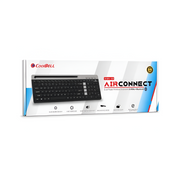 AirConnect WBK-02 Dual Mode Wireless Keyboard | Bluetooth + 2.4GHz Rechargeable 103-Key Keyboard
