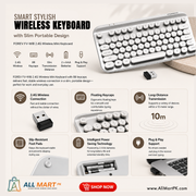 Smart Stylish Wireless Keyboard with Slim Portable Design