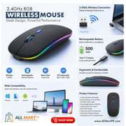 2.4GHz RGB Wireless Mouse with Silent Click for PC Laptop