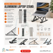 Folding Adjustable Aluminum Laptop Stand with Portable Design
