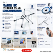 3 in 1 Magnetic Foldable Stand for Phone Tablet and Laptop