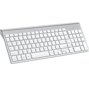 Ultra Slim Wireless Keyboard – Silent Low-Profile Keys, Compact Portable Design for Laptop, PC, Tablet & Office Use