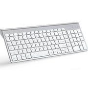 Ultra Slim Wireless Keyboard – Silent Low-Profile Keys, Compact Portable Design for Laptop, PC, Tablet & Office Use